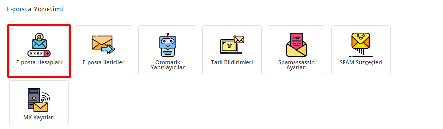 DirectAdmin E-Mail Hesabı Oluşturma Ve Yönetme 4