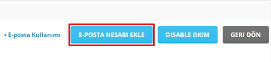 DirectAdmin E-Mail Hesabı Oluşturma Ve Yönetme 5