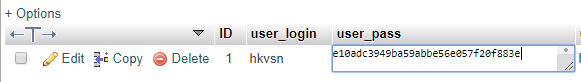 PHPMyAdmin ile Unutulan WordPress Şifresi Değiştirme 7