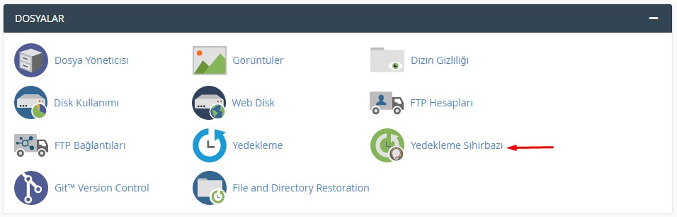 CPanel Yedek Alma ve Restore İşlemi 1