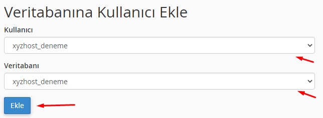 Cpanel Mysql Database Oluşturma 4