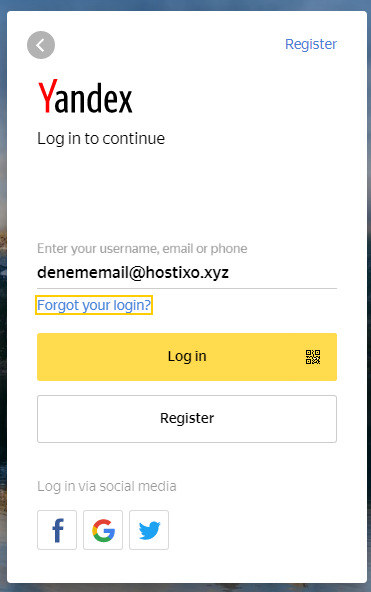 Yandex Mail Oturum Açma 1